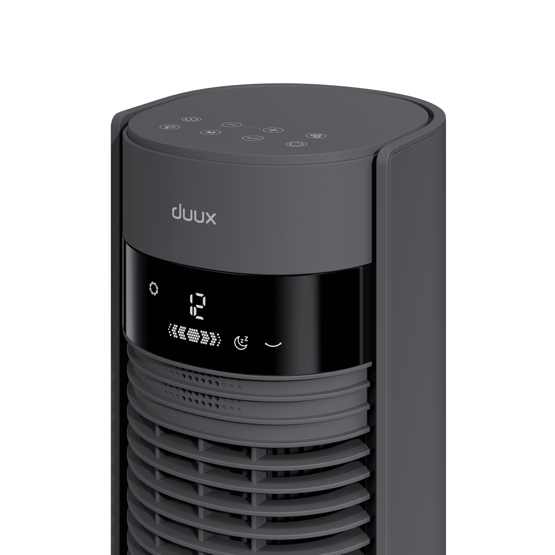 Ventilateur Colonne Silencieux Elevate en Gris avec Ioniseur