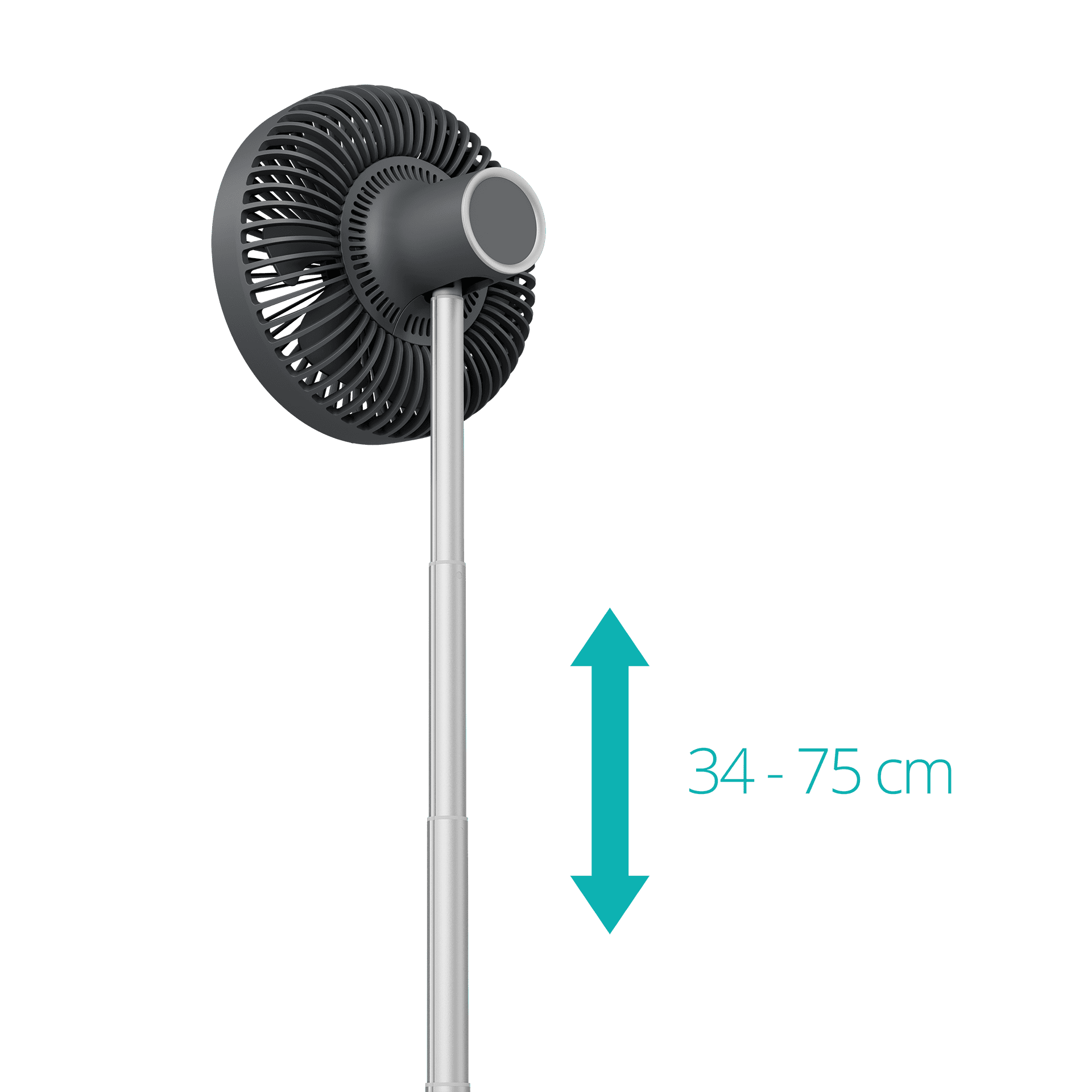 Ventilateur Portable Rize Gris avec Batterie Rechargeable