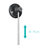Charger l&#39;image dans la galerie, Ventilateur Portable Rize Gris avec Batterie Rechargeable
