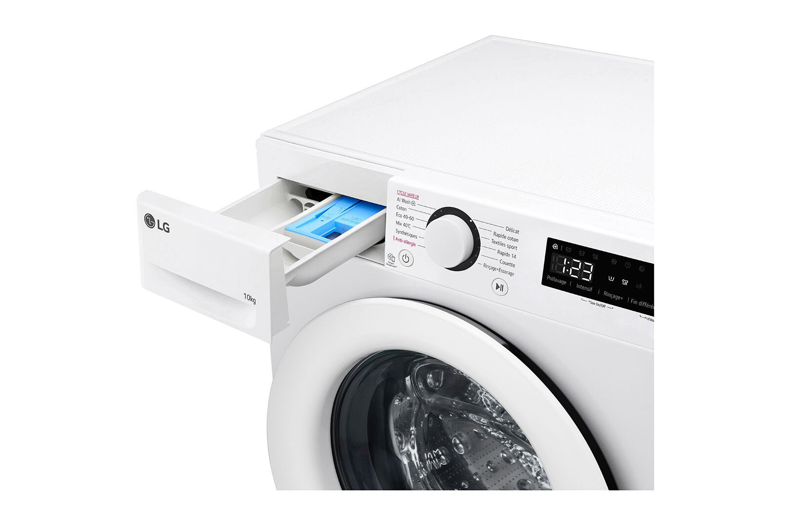 Lave-linge 10kg AI DD™ avec TurboWash™ 360˚ - LG F14R33WHS
