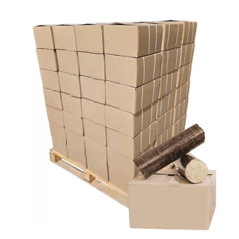 Bois Densifié Écologique - Palette de 960 kg de Bûches Haute Performance
