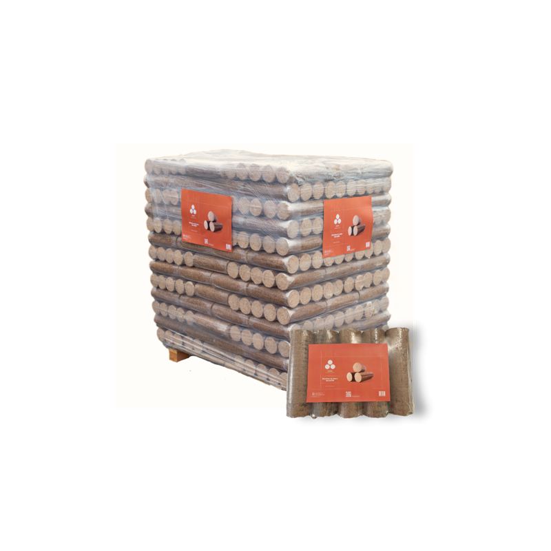Bois Densifié Premium - 96 Paquets de 5 Bûches Haute Performance