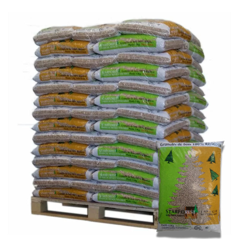 Pellet Starforest - Palette de 70 Sacs de 15 kg Premium